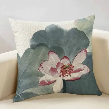 40x40/45x45/50x50/40x60cm Kinijos dažai, tapyba Lotus patalynė užvalkalas sofos pagalvėlė padengti pagalvės užvalkalą lumabr pagalvę padengti