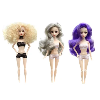 30cm Modeliavimas Mergina Multi Kilnojamojo Sąnarių Lėlės Multi-Bendras Moppet Su Permainingi Makiažas, Suknelė BJD Lėlės Mergaitėms Žaislas