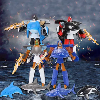 Vaikų Žaislų Transformatorių Robotas Ryklys Vandenyno Anime Statulėlės Hobis Konstruktorius Dovana Veiksmų Skaičius, Žaislai Vaikams oyuncak