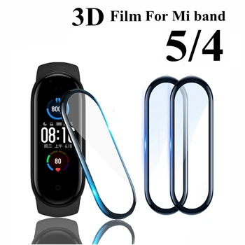 3D Stiklo Xiaomi mi juosta 5 4 6 Soft Screen Protector Apsauginės dėl Xiami Mi juosta band5 Miband5 Padengti Xiomi mi juosta 5 Filmų