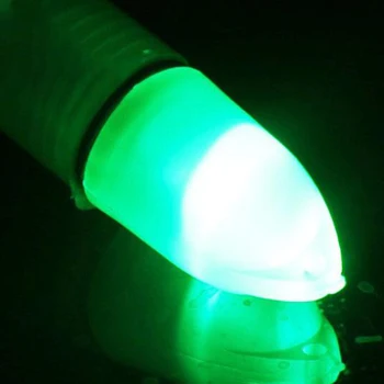 10vnt/daug Šviesos Jūros LED Žvejybos Finansuojančiojo Žvejybos Bell Žalios Šviesos Signalo Lemputė Naktį Žvejybos Bite Žiedas Įrankis