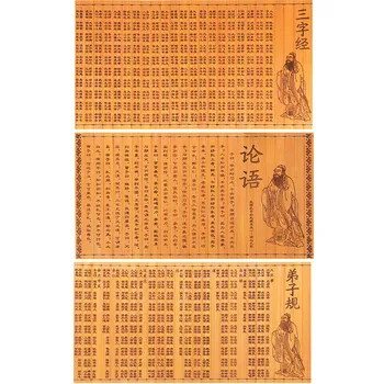 Kopija Bambuko slydimo Trijų Simbolių Klasikinių Mokinys taisyklių interviu ir sprendimai Konfucijaus Surinkimo skaityti Kinų literature158mmX25pc