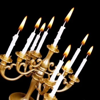 Naujos Žvakės Ir Žvakidė Laikiklis 1 Set Tortas Topper Gimtadienio Torto Žvakių Laikikliai Rėžtuvės Apdailos Žvakidė Viršų
