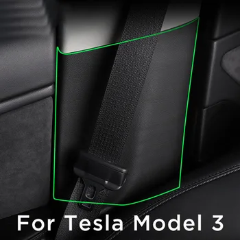 Už Tesla model 3 saugos Diržų B-ramstis Anti-Apliejimo Trinkelėmis Anti Kick Trinkelėmis Pusės Krašto Apsaugos Kino Saugotojas Lipdukus