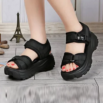 2020 Naujas Vasaros moteris, Ponios batai Storio-Soled Šlaitų Magija Pasta Keksas, batai platformos Atsitiktinis Romos Sporto Sandalai