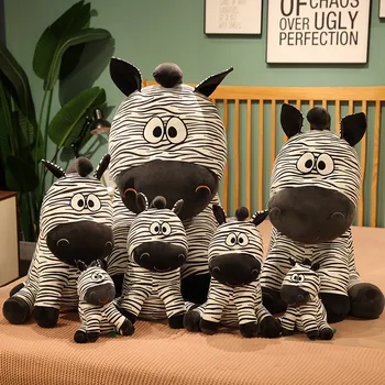25-75cm Naujas Sėdi Zebra Lėlės Pliušinis Žaislas Ragdoll Suteikti Vaikams Gimtadienio Dovana, Namų Puošybai