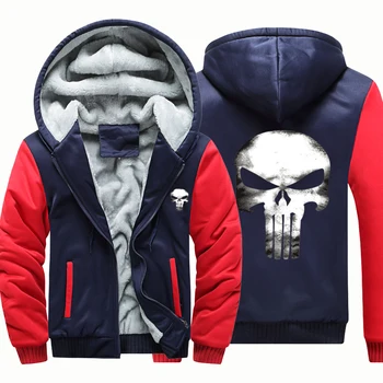 Kaukolė grafinis storio hoodies vyrų žiemos paltai striukės laisvi vyrų hoodie derliaus streetwear Punk bliuzono Harajuku vyrų drabužiai nauji