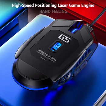 Žaidimų Pelės PC Gamer Pelė Laidinio Išjungti Pelės Optinio LED Kompiuterio Pelės, USB Kabelis Tyli Pele nešiojamas KOMPIUTERIS