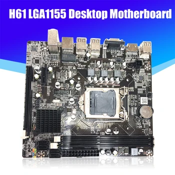 2021 Naują Motininę Nustatyti LGA 1155 Pin 2 gb DDR3 Tinklo plokštė VGA su HDMI Suderinamo KOMPIUTERIO pagrindinė Plokštė su Atminties H61