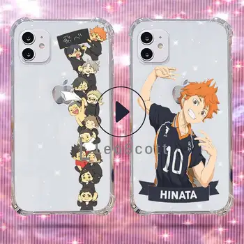 Haikyuu Hinata išpuolių Anime Telefono dėklas Skirtas iphone 6 7 8 12 11 pro Max Mini plus X XR XS 