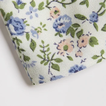 Vasaros moterų atsitiktinis gėlių spausdinti kvadratinių kaklo, trumpas rankovėmis slim-fit marškinėliai