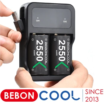 BEBONCOOL 2x2550mAh daugkartinio Įkrovimo Baterija Xbox Serijos S/X/Xbox Vieną S/X/Xbox Vienas Belaidis Valdiklis Baterijos+USB Įkroviklis