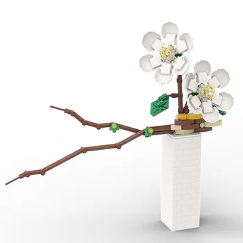 Spalvinga Phalaenopsis Vaza, Gėlės, Puokštės Įrenginių Statyba Blokai Vazoninių Žiedų Ornamentais Modelio Apdailos Plytos 