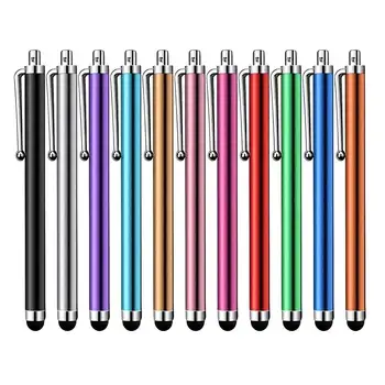 10 Vienetų Slim Stylus Pen Universalus Capacitive Jutiklinis Ekranas Tablečių Ir Mobiliųjų Telefonų