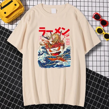 Medvilnės Japonijos Animacinių filmų Juokinga Maisto Spausdinti marškinėlių Dizaino Laisvalaikio Homme Anime Atsitiktinis Viršūnių O-Kaklo Vyras Marškinėliai