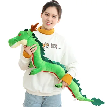 80 CM/100 CM Modeliavimas Dragon Pliušinis Žaislas, Lėlė 20-Osioms Dragon iškamša Lėlės Nuotrauka Rekvizitai Papuošalai Dovana Vaikams