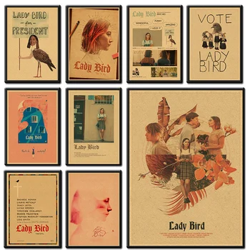 Retro Meno Lady Bird Filmą Greta-Gerwig-Filmas-Saoirse-Rona Filmą Kraftpopieris plakatus Nuotraukas apdaila