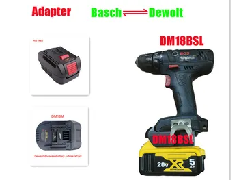 Elektrinis Įrankis, Adapteris Keitiklis BSB18DWL ( Bosch baterijos BAT618 į Dewolt Priemonė ) DM18BSL ( Dewolt Akumuliatorius Bosch Įrankiai )
