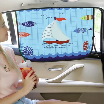 Magnetinio Užuolaidų Automobilio Langą skėtį nuo saulės Padengti Animacinių filmų Universalus Šoninio Lango skėtį nuo saulės UV Apsauga Vaikas Baby Vaikų