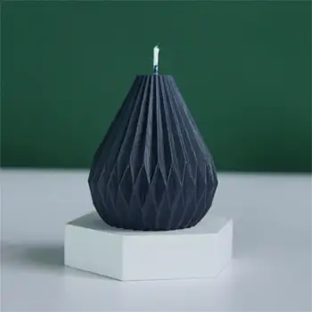 Geometrinės Formos Žvakių Liejimo Shell Pelėsių Paprasta Linija Formą Vaškas Modelis Namų Puošybai Turas Kriaušės Formos Žvakė Silikono Formos