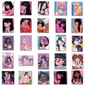 50PCS Brangioji Grožio Lipdukai Anime Merginos Otaku Iliustracijos Telefono Nešiojamas Bagažo Grafiti Lipdukas
