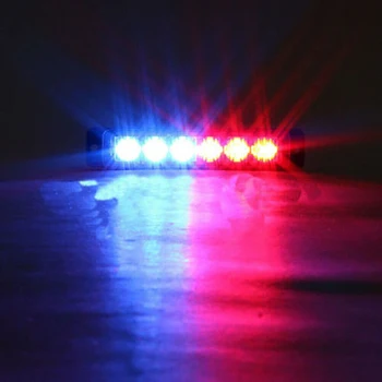 6LED Avarinės Šviesos Automobilių Įspėjimas, Mirksi Gaisrininkai Policijos Flash Avarinės Šviesos Greitosios pagalbos, Policijos Strobe LED Šviesa