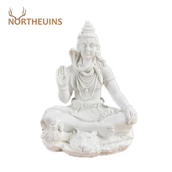 NORTHEUINS 20cm Šyva Budos Figūrėlės Indų Ganeša Višnu Statula, Indijos Religijos Feng Shui Skulptūros, Namų Interjero Puošmena