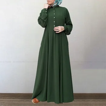 Moteris Musulmonų Mados Atsitiktinis Elegantiška Suknelė Karnavalas Šalies Vakare Chalatai Chalatai Derliaus Vestidos Arabų Dubajus Abaja Islamo Apranga