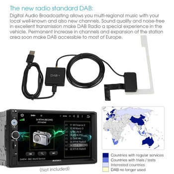354 DAB+ Box Skaitmeninis Radijo Imtuvas Papildyta, Antenos Adapteris, skirtas Automobilio Stereo Autoradio 