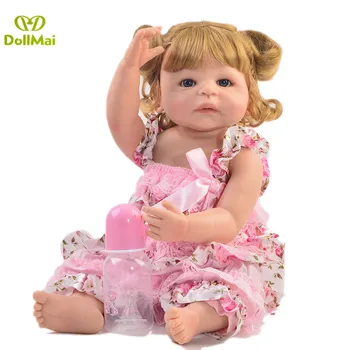 55cm Kolekcionuojamos lėlės viso Kūno Vinilo Silikono nekilnojamojo bebe Atgimsta Bamblys Princesė tikroviška Tikroviškos lėlės boneca gimtadienį, žaislai