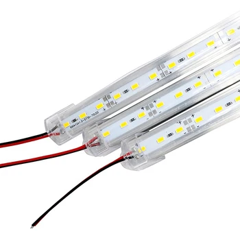 LED Juosta 12V Šviesos Aukšto Ryškumo 20/30/50CM SMD 5630 LED Standžios Juostelės Energijos Taupymo LED dienos šviesos lempos 1pcs/5vnt (siuntos)