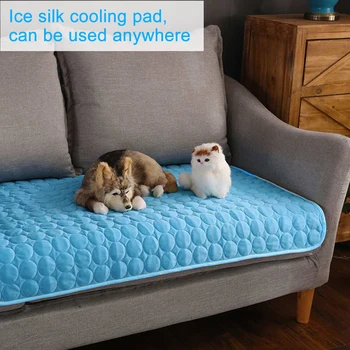 Pet Mat Vasarą Aušinimo šuo Kietas Lova Nešiojamų Kelionių Ledo Šilko Miega Mažylis Patalpų SofaCooling Kilimėlis Ocean blue Ice Trinkelėmis Cool cat lova