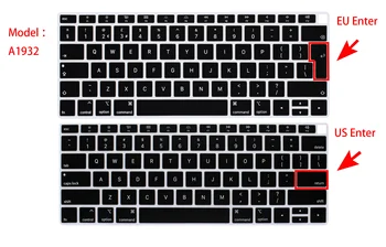 Nešiojamas Priedai Macbook Air 13 Klaviatūros Apsauginės Plėvelės Silikono apsauga nuo dulkių Klaviatūros Membrana Tinka A1932 ES
