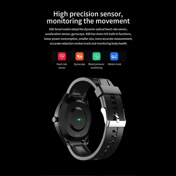 Vyrų, Moterų Smart Žiūrėti Visą Jutiklinis Ekranas Smart Watch Širdies Ritmo Fitness Tracker, Muzikos Valdymo Sporto Laikrodžiai Smartwatch