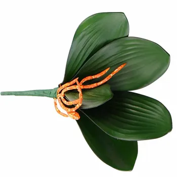 Phalaenopsis Lapų Modeliavimas Real Touch Dirbtinių Augalų Dekoratyvinės Gėlės, Pagalbinės Medžiagos, Puošyba Orchidėjų Lapai