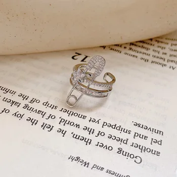 Žiedas Moterų Mados Perdėta Kristalų Cirkonis Žiedas Dvigubo Sluoksnio Šviesos Prabangus Žiedas Papuošalai, Aksesuarai, Didmeninė