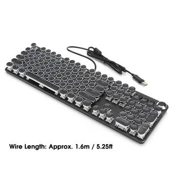 Žaidimas mechaninė klaviatūra, balta punk keycap 104 Raktai, kompiuterio klaviatūra nešiojamas Laidinė klaviatūra Aukštos Jautrus foninio Apšvietimo Klaviatūra