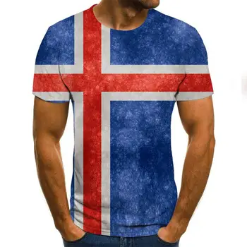 2021 Vyrų 3D Spausdinimo T-shirt Kraštovaizdžio Spausdinimas, T-marškinėliai, vyriški marškinėliai Vasaros Black T-shirt Apvalus Kaklas Paplūdimio T-shirt