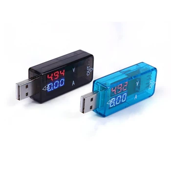 USB Testeris LCD Dvigubas Skaitmeninis Ekranas Voltmeter Ammeter Įtampa Srovės Matuoklis Ammeter Detektorius Maitinimo Banko Įkroviklio Indikatorius