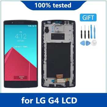 Originalą LG G4 H810 H811 H815 VS986 LS991 F500L H818 LCD ekranas ir Touch Ekranas skaitmeninis keitiklis su karkasu