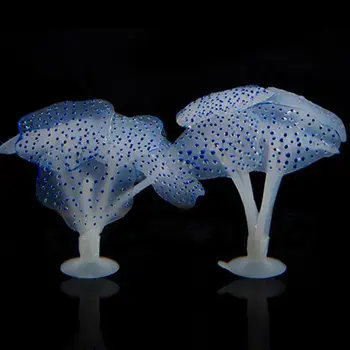 Žuvų Bakas Žėrintis Dirbtinis Jellyfishes Silikono Imituojamas Vandens Augalų Liuminescencinės Ryškus Medūzos Akvariumo Dekoras DFDS889