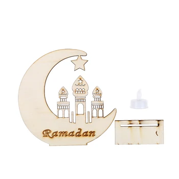 Mediniai Mėnulis LED Šviesos Rūmai Eid Mubarakas Dekoro Ramadanas Apdailos Musulmonų Amatų Suppiles Ramadanas Dekoracija Namuose Šaliai Dekoro