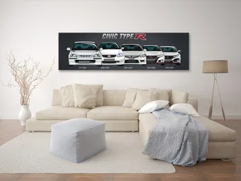 Sienos menas modulinės foto plakatas drobė spausdinimo retro Honda Civic automobilio dažymas šiuolaikinių namų puošybai kambarį vieno reklama