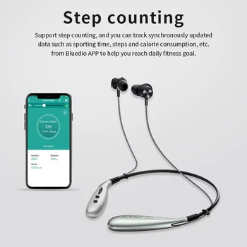 Bluedio Hn+ ausų belaidės ausinės belaidės ausinės žingsnių skaičiavimo 13mm ratai SD kortelės lizdas mik 