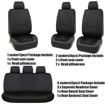 Prabanga PU Odos, Automobilių Sėdynių užvalkalai Universalus Dauguma Automobilių Sėdynės Protector Cover Auto Interjero Priedai, Automobilių Sėdynių užvalkalai
