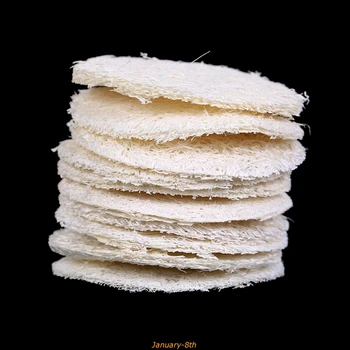 Guante de baño exfoliante con esponja de Natūrali lufa, toalla veido de baño ovalada, 10 Nds.