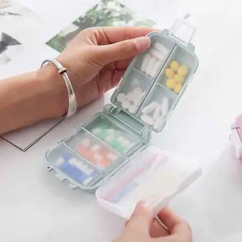 Nešiojamų Mini 3-sluoksnis Balionėlis Tablečių Dėžutės Tablet Medicina Organizatorius Atvejais Splitter Kelionės Asmens Sveikatos Priežiūros Reikmenys