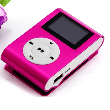 USB Mini Clip MP3 Grotuvas, LCD Ekranas Parama 32GB Micro SD TF Kortelę Radijo Naujas Su 1.8 Colio CD Su Skardžiai IPod Stiliaus