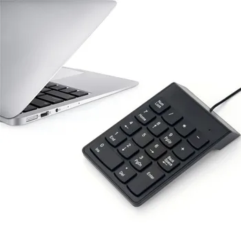 1pcs Skaičių Klaviatūros Nešiojamų 2.4 G Laidinio Skaitmeninė Klaviatūra USB Numeris Trinkelėmis 18 Klavišų Skaičių Klaviatūros
