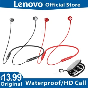 Lenovo HE06 Bluetooth 5.0 Neckband Belaidės Ausinės Stereo Sporto Magnetinės Ausinės Veikia Sporto Vandeniui laisvų Rankų įranga